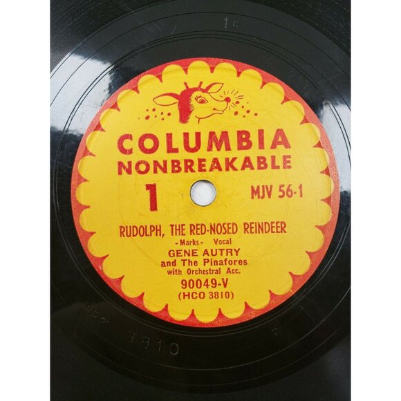 78 RPM-Rudolph, The Red-Nosed Reindeer-Gene Autry-If It Doesn't Snow... (R120) - Picture 1 of 4
